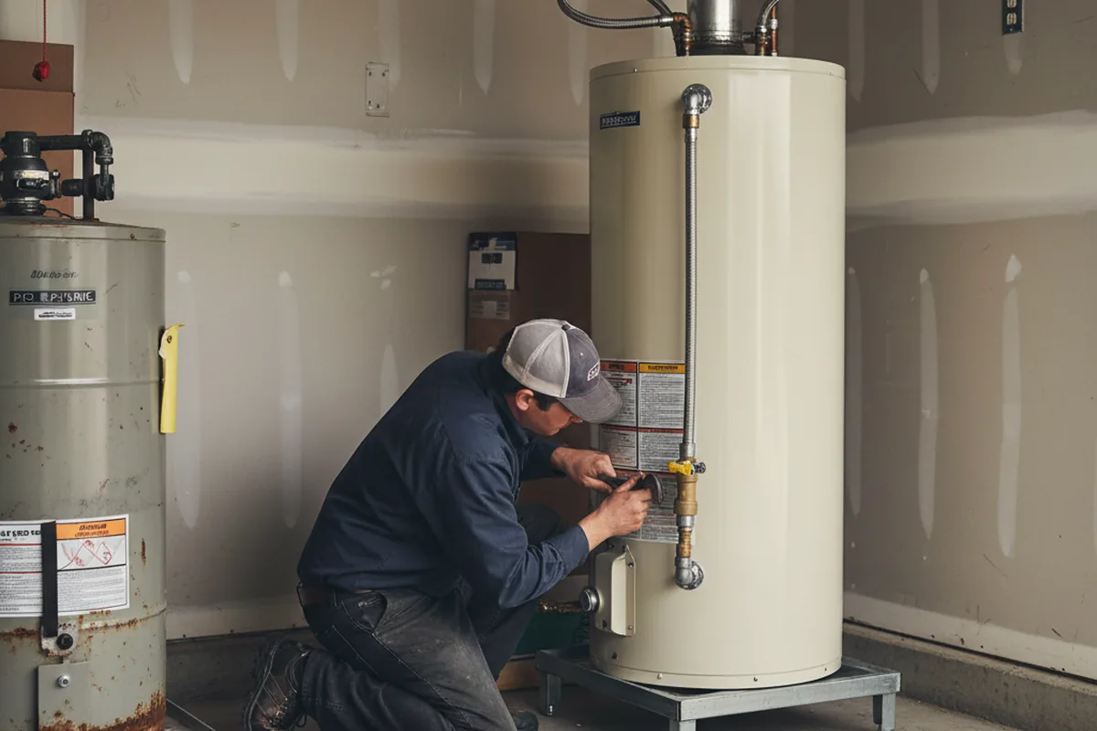 Water heater and shutoff valve replacement in Johnson City