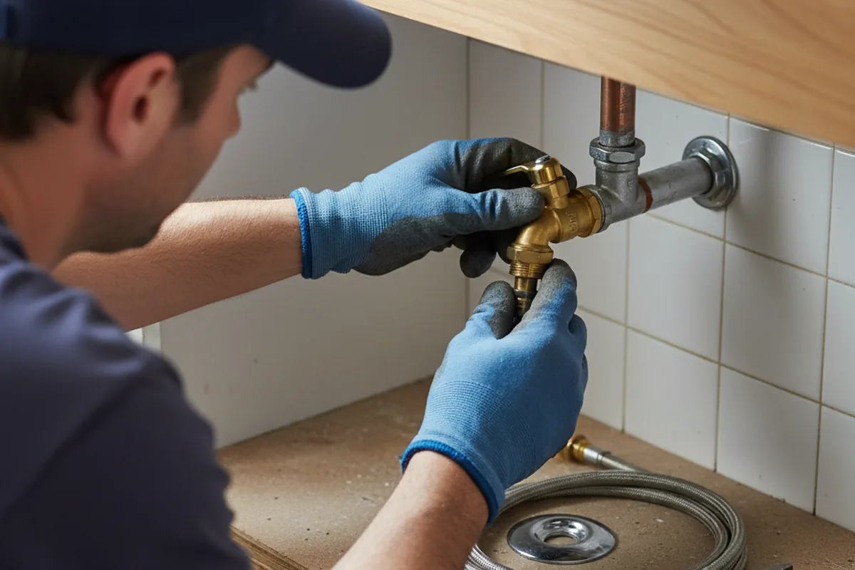 Shutoff valve and fitting work during Faucet and Fixture Repair in Johnson City